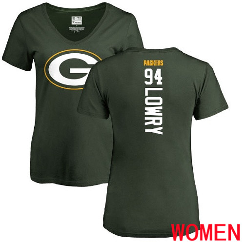 Green Bay Packers Green Women #94 Lowry Dean Backer Nike NFL T Shirt->nfl t-shirts->Sports Accessory
